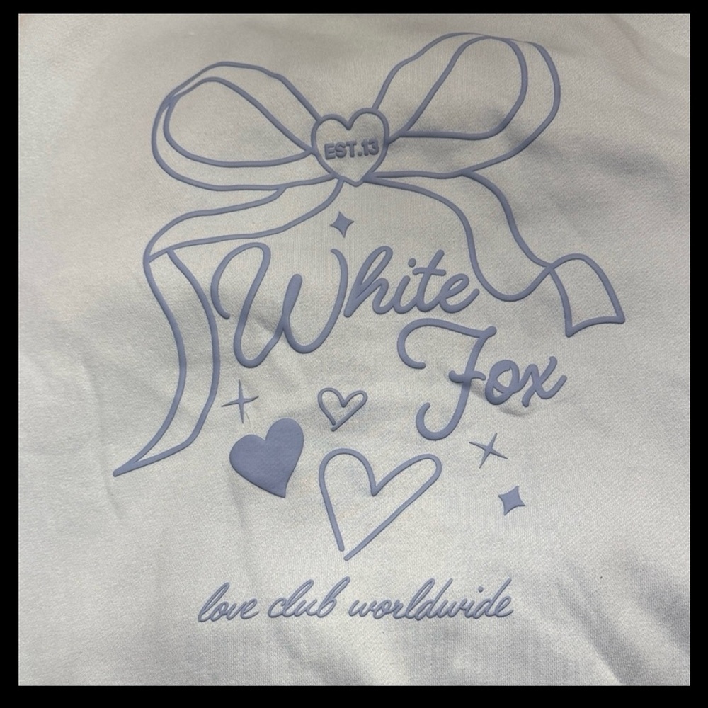(2 Items) White Fox Boutique Light Blue Crewneck Sweatshirt & Short Set - Picture 10 of 10
